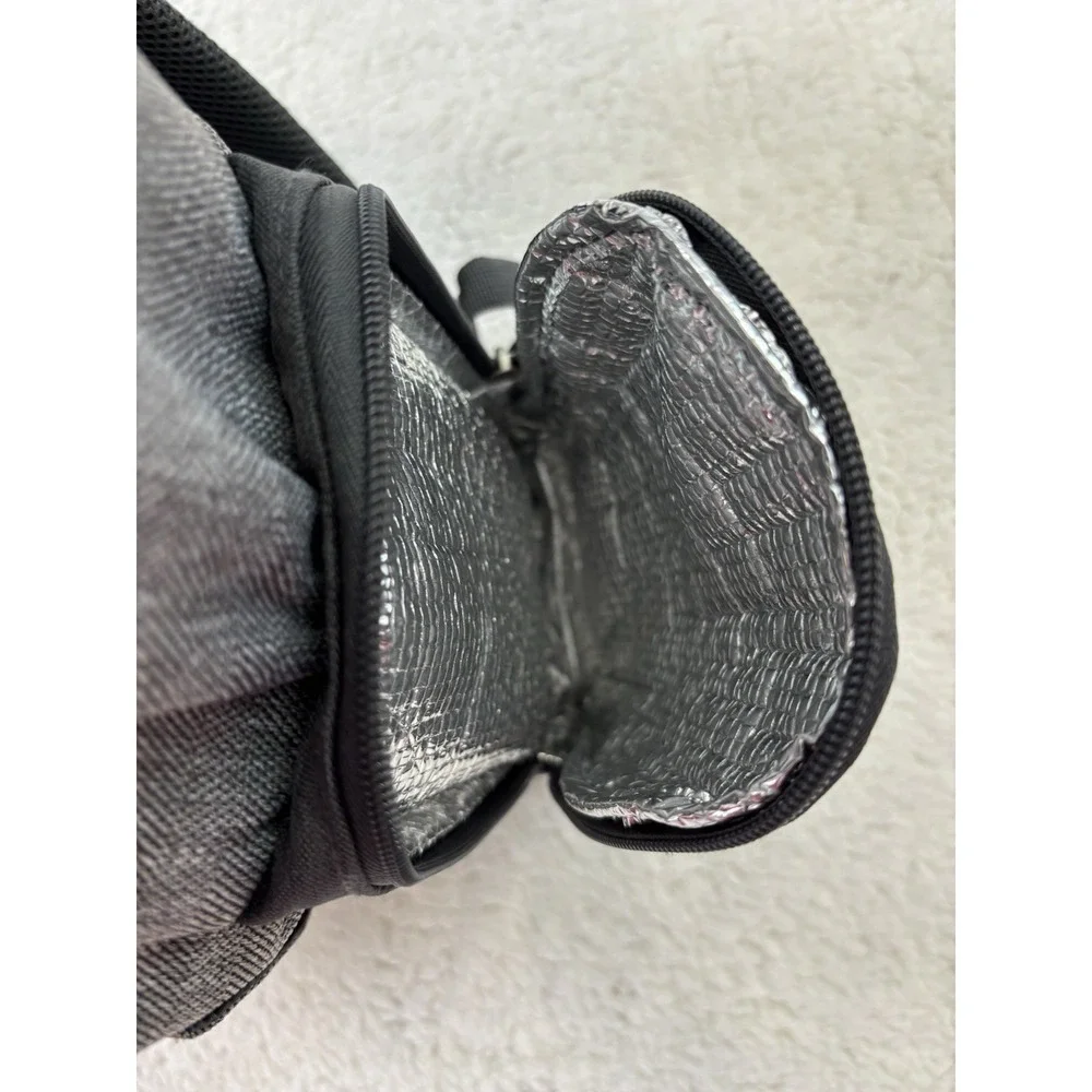 Eddie Bauer First Adventure Backpack Diaper Bag Gray Black Travel Pack Read